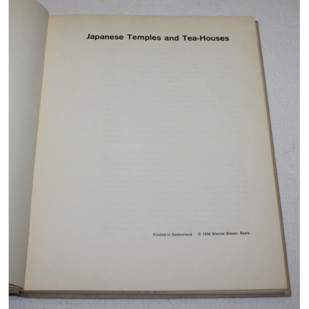 Japanese Temples and Tea-House by Werner Blaser HB 1956